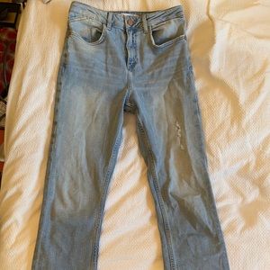 Zara Jeans with Rough Cut Hem